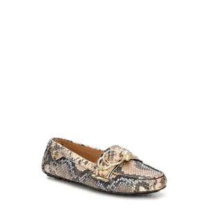 3J4PBPB - Cuadra natural casual fashion python moccasin shoes for women