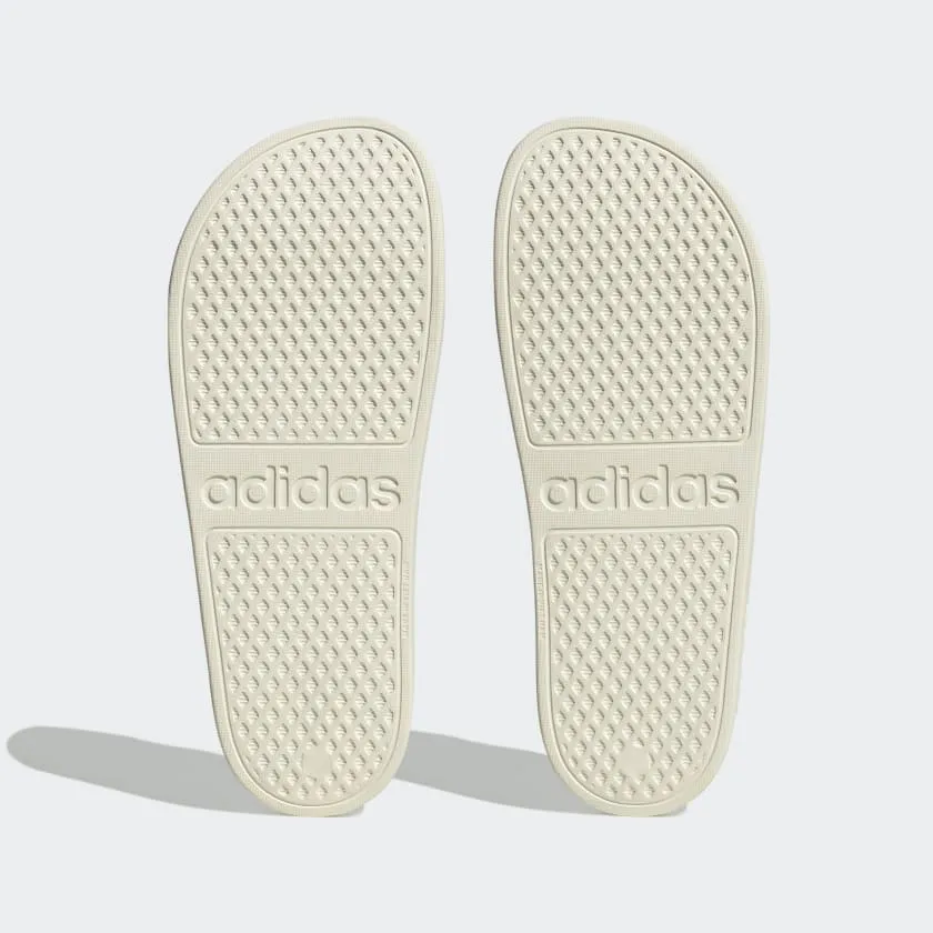 ADIDAS MEN'S ADILETTE AQUA WHITE SLIDES