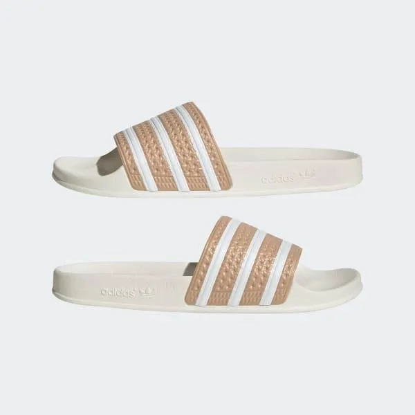 Adidas Men's Adilette Slides - Magic Beige / Cloud White / Off White