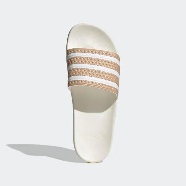 Adidas Men's Adilette Slides - Magic Beige / Cloud White / Off White