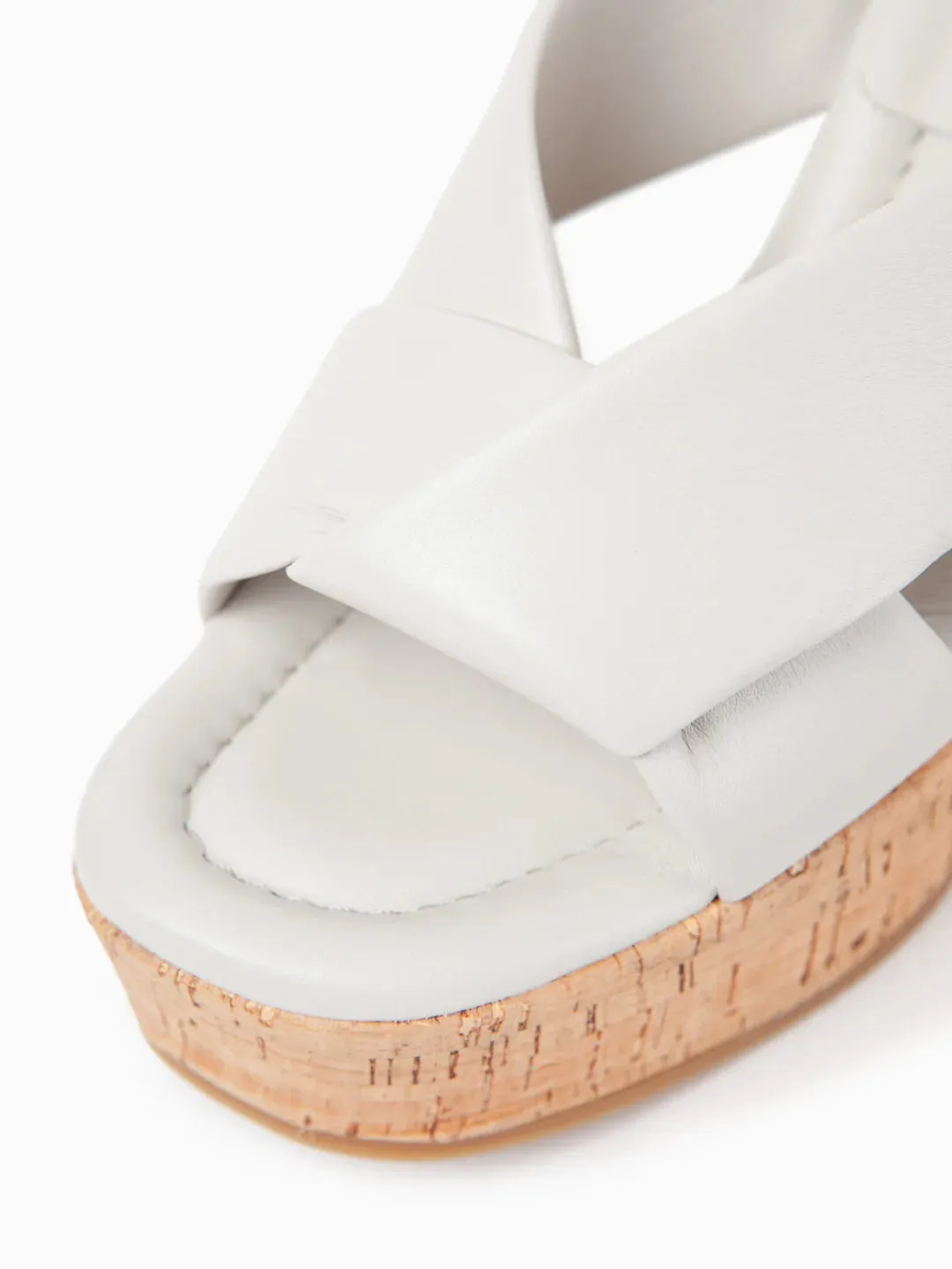 Belisa Wedge Sandal - Napa White