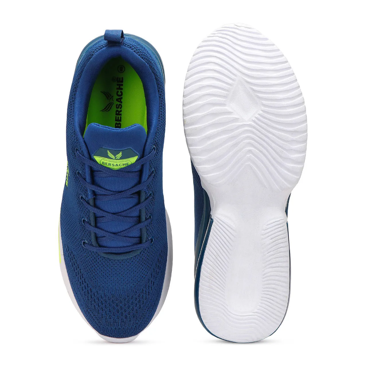 Bersache Lightweight Sports Running Shoes For Men Blue-9049