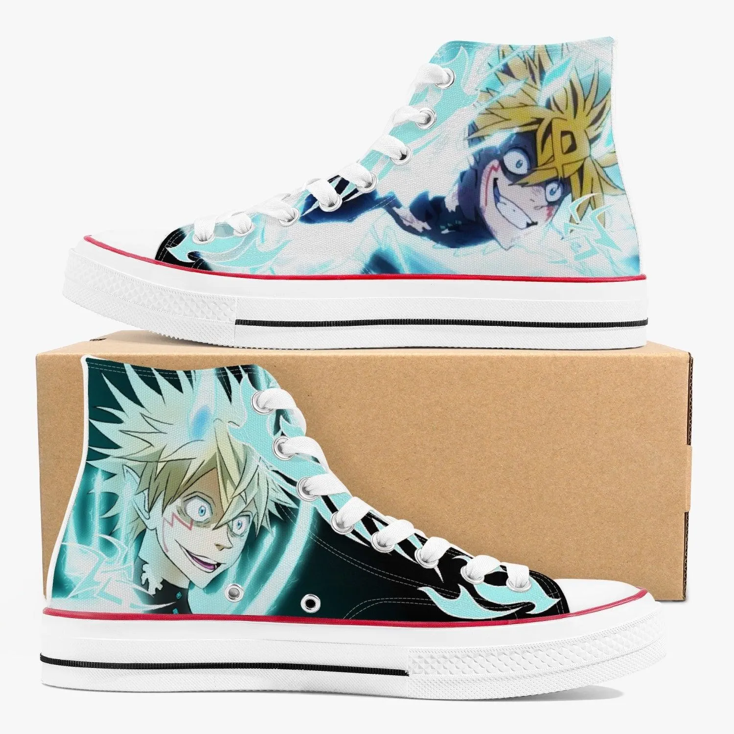 Black Clover Luck Voltia A-Star High White Anime Shoes