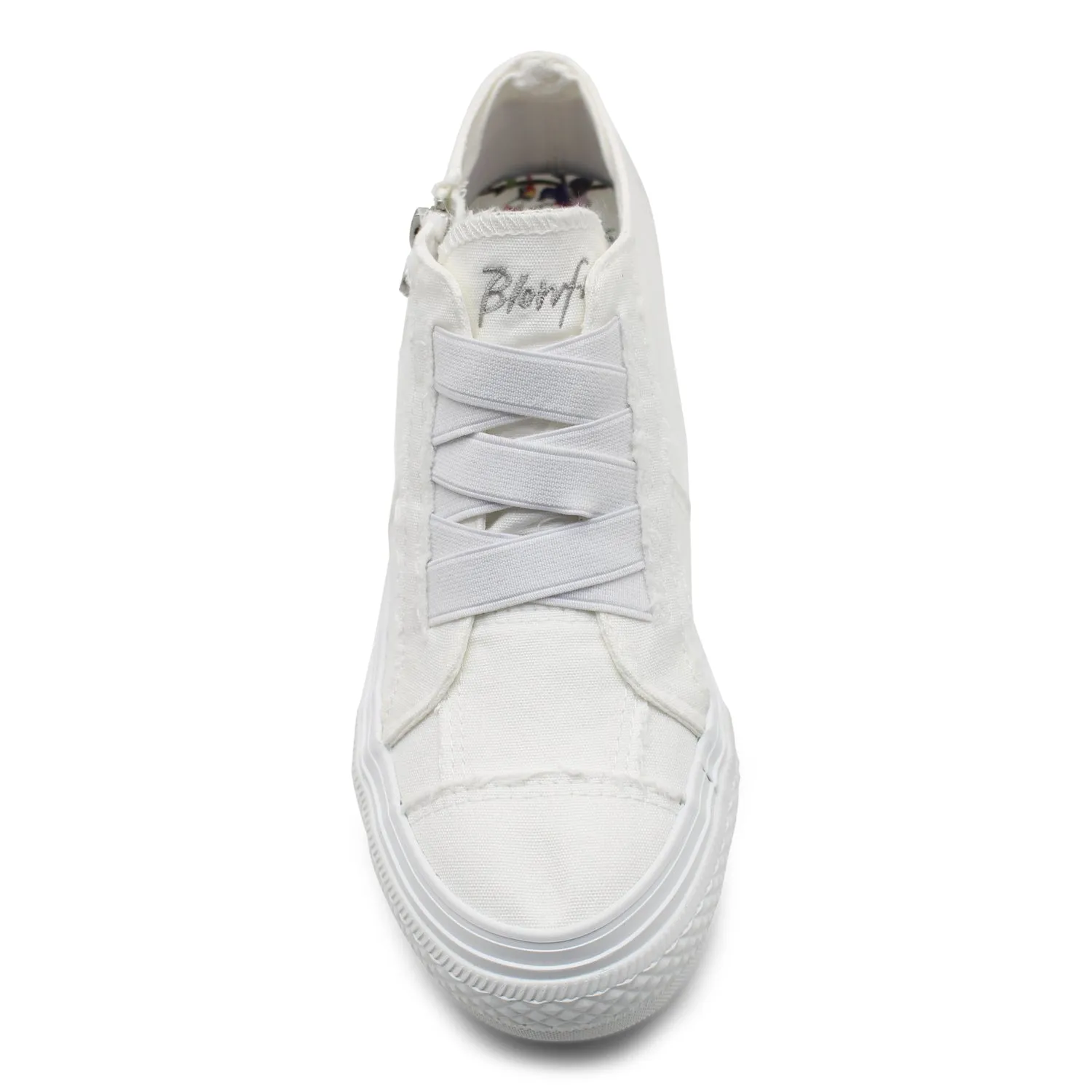 Blowfish Malibu Mamba White Color Washed Canvas Comfort Slip On Fashion Sneaker