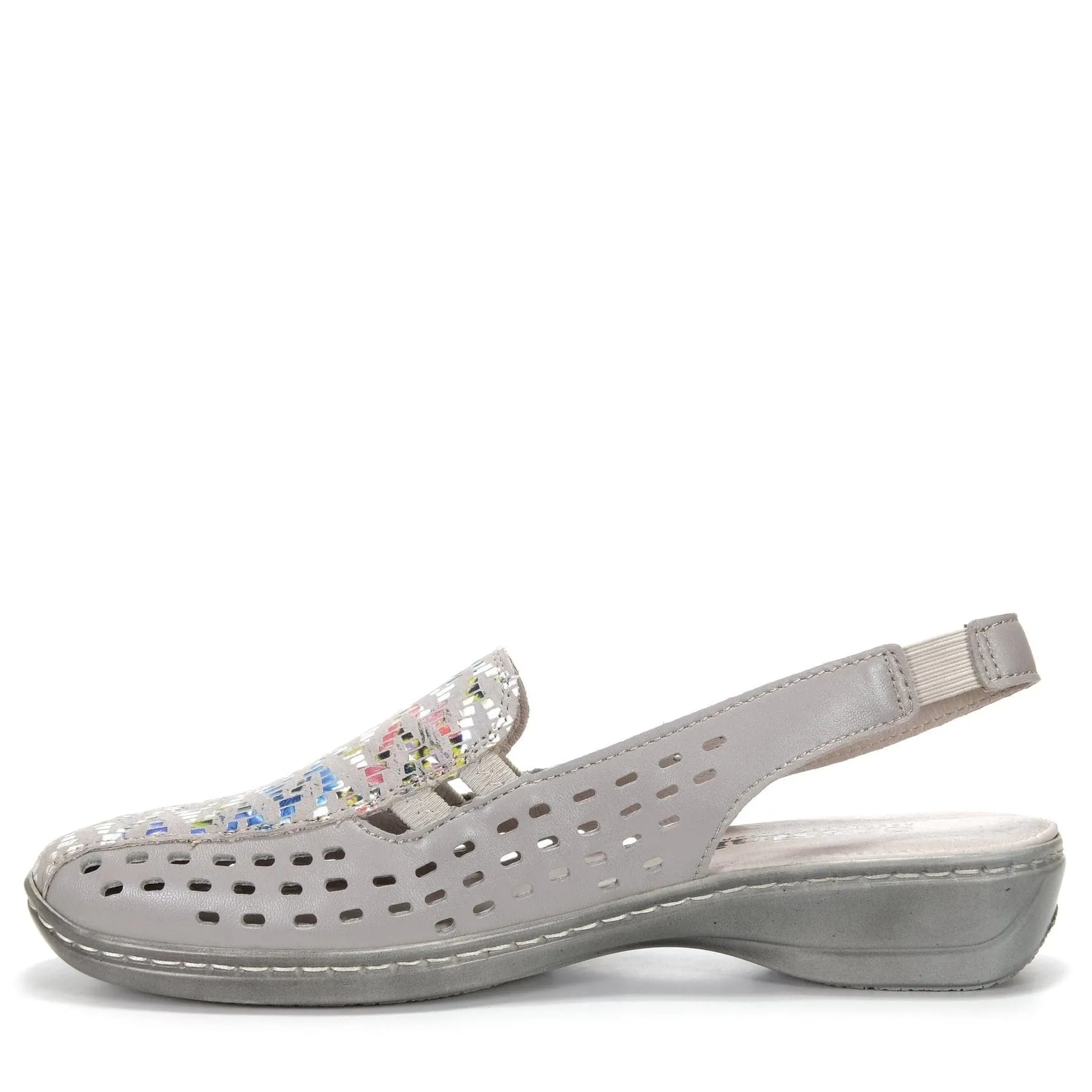 Cassini Women's Mot Slingback Loafers- Cement Multi