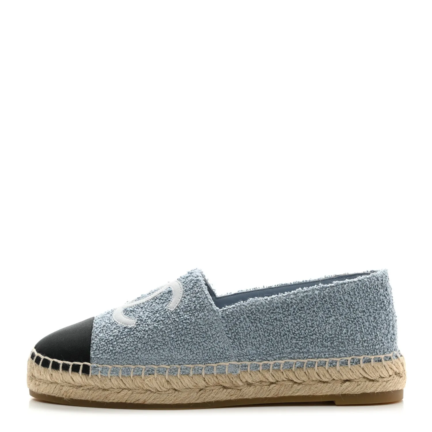 CHANEL TERRY GROSGRAIN CC ESPADRILLES