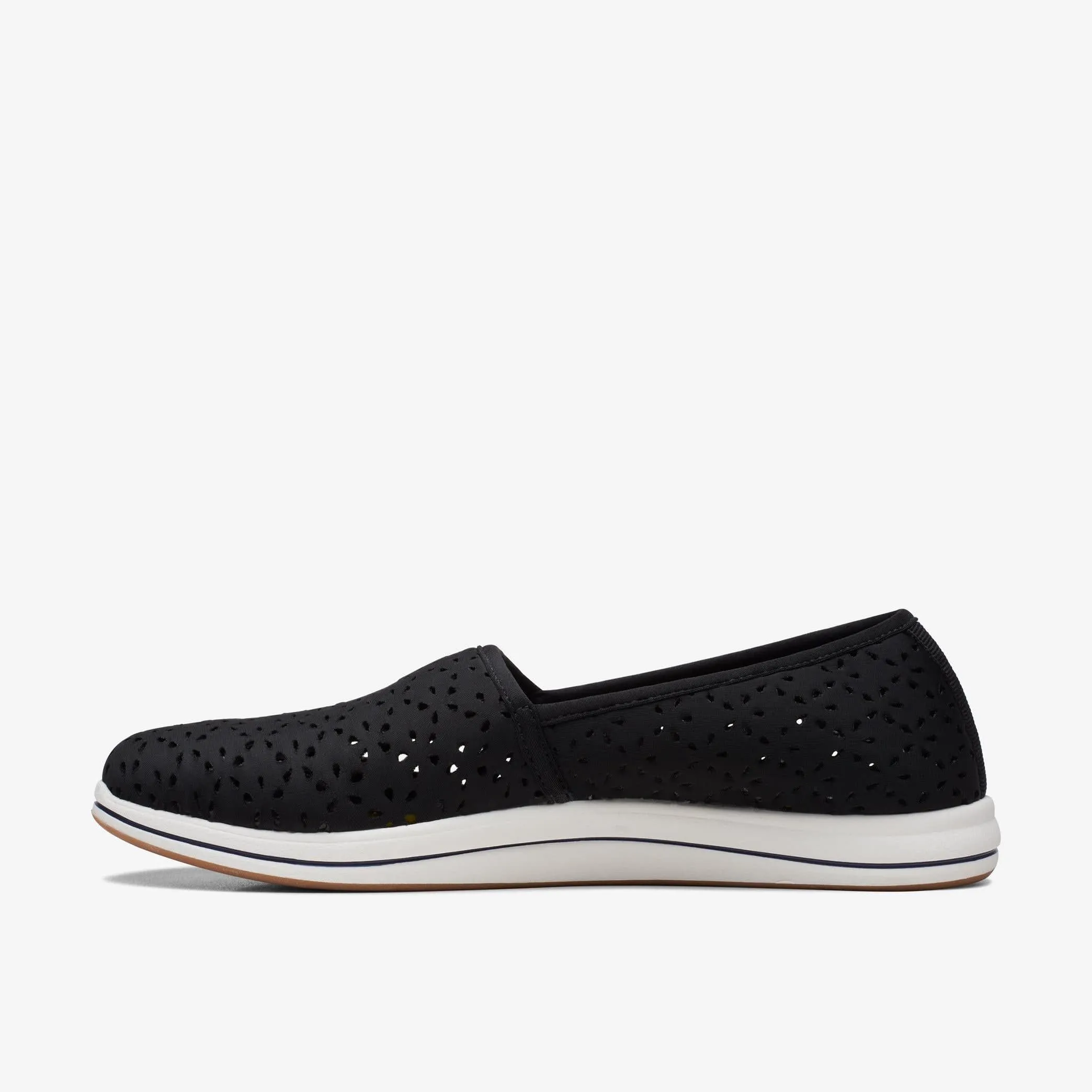 Clarks Women's Breeze Emily Slip Ons- Black