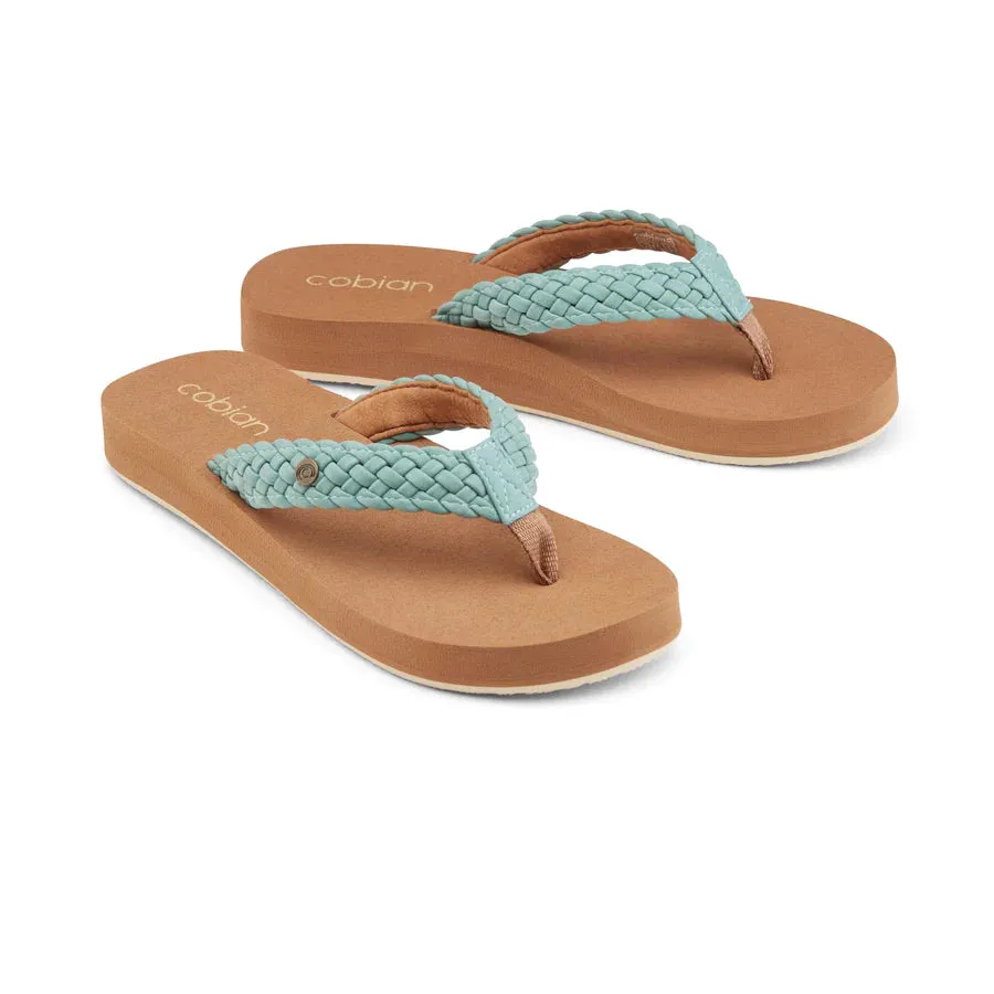 Cobian Women's Braided Bounce Flip Flops - Seafoam BRB10-345