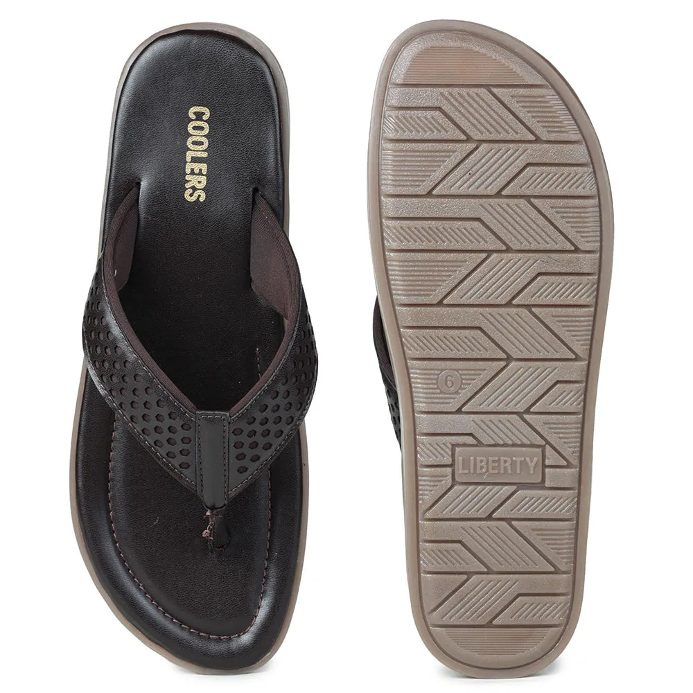 Coolers By Liberty COLE-1E Casual Brown Slippers & Flip-Flop For Men