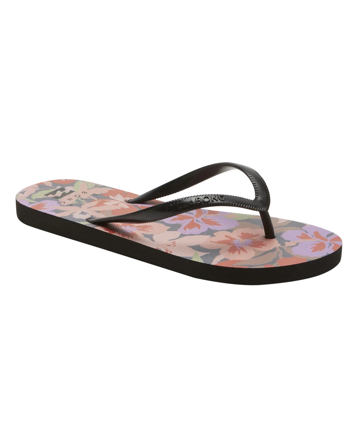 Dama Flip Flops in Black & Pink