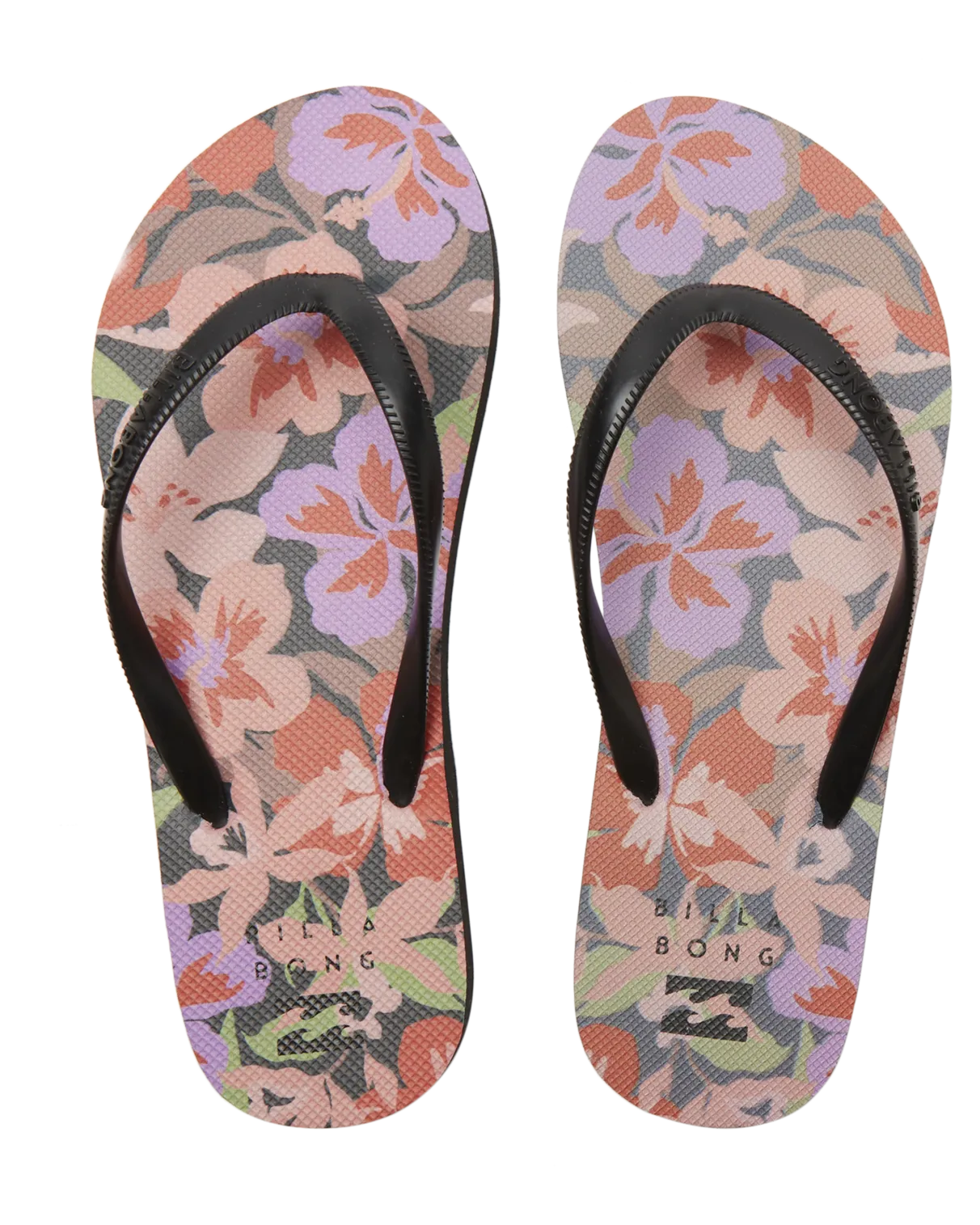 Dama Flip Flops in Black & Pink