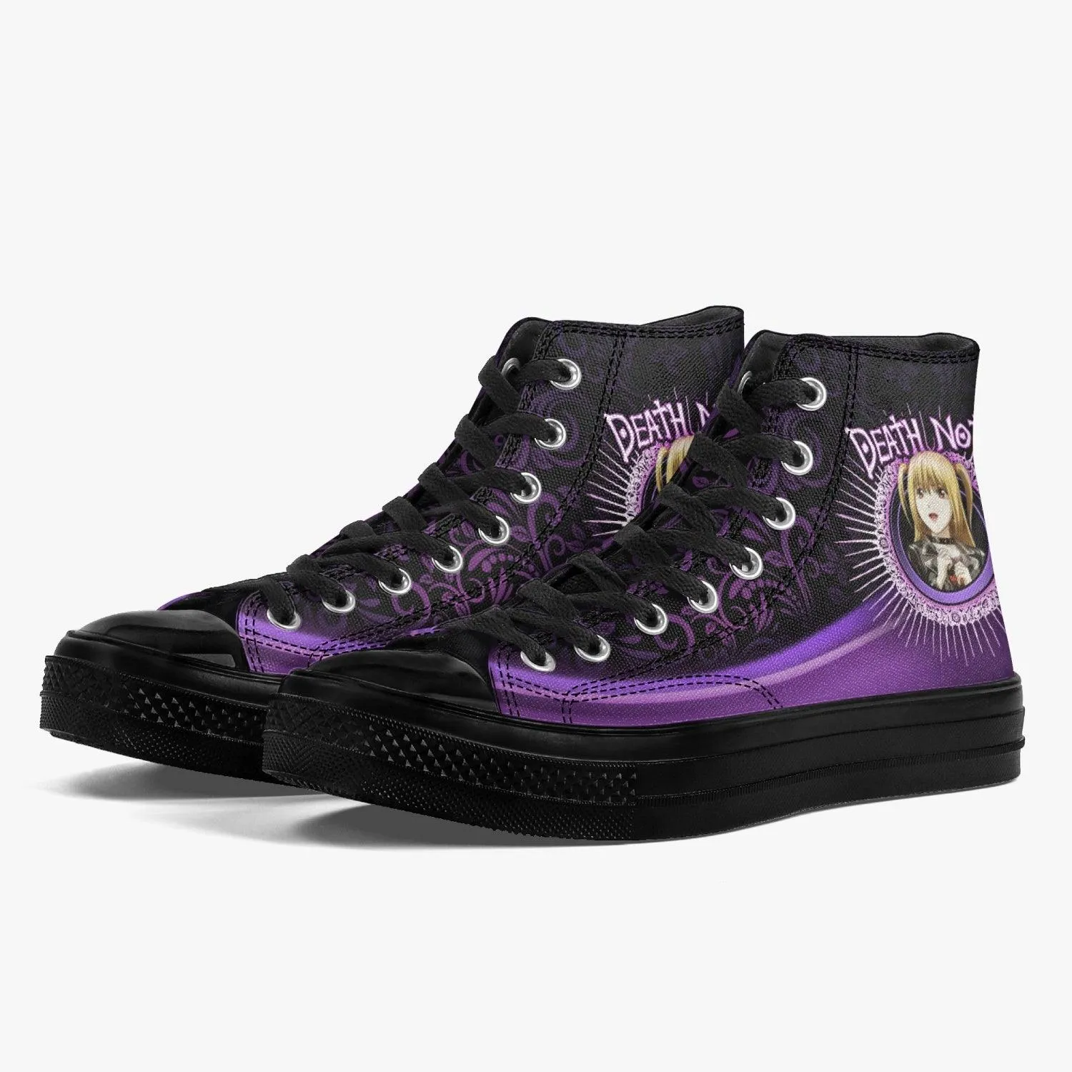 Death Note Misa Purple Black A-Star High Anime Shoes