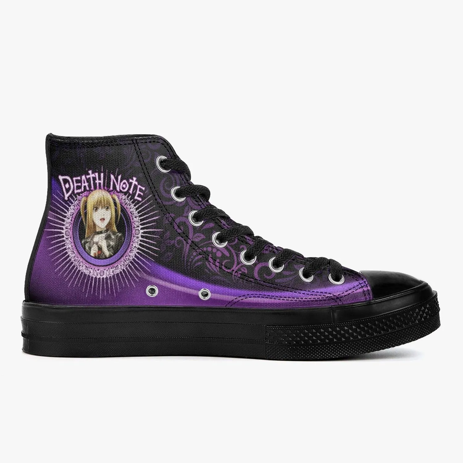 Death Note Misa Purple Black A-Star High Anime Shoes