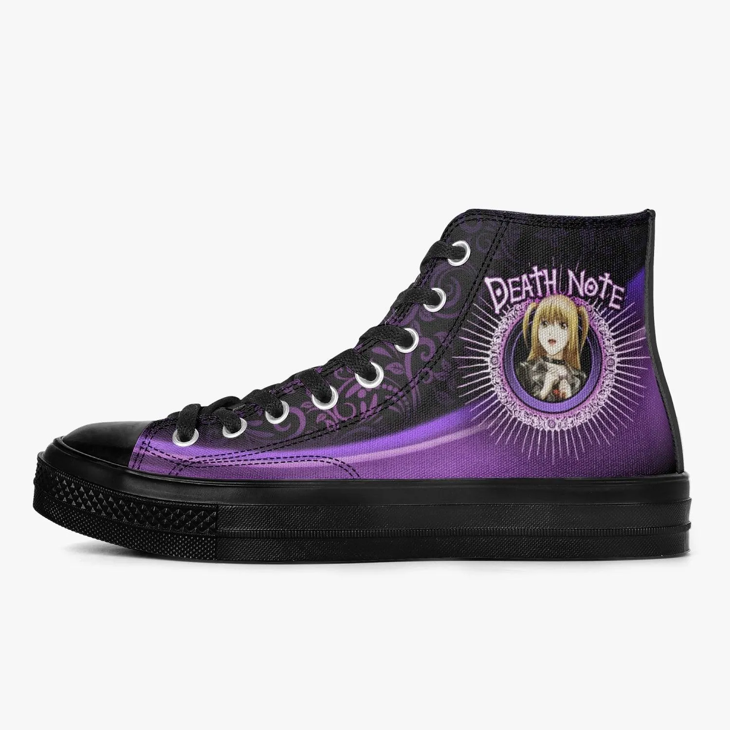 Death Note Misa Purple Black A-Star High Anime Shoes