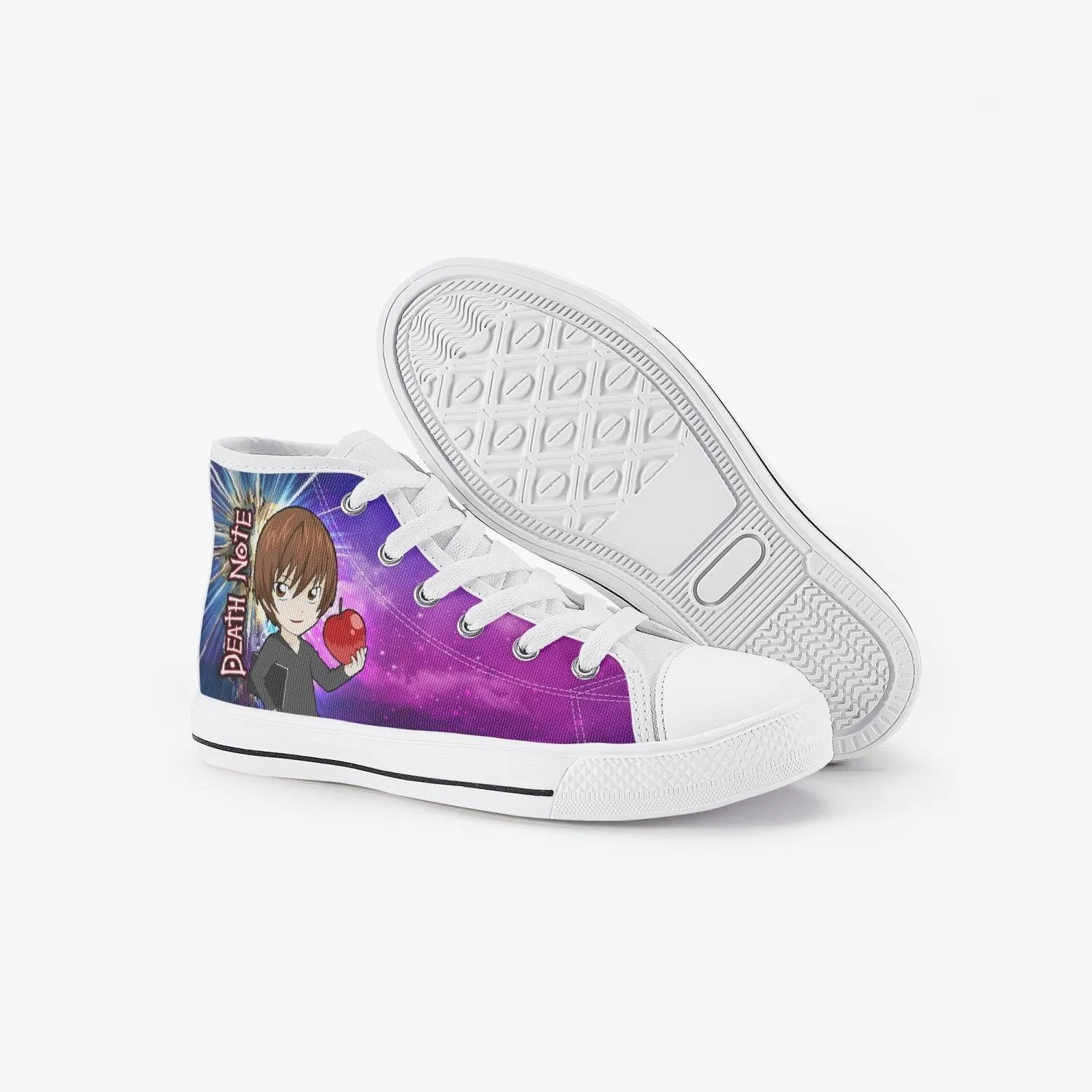 Death Note Purple Kids A-Star High Anime Shoes