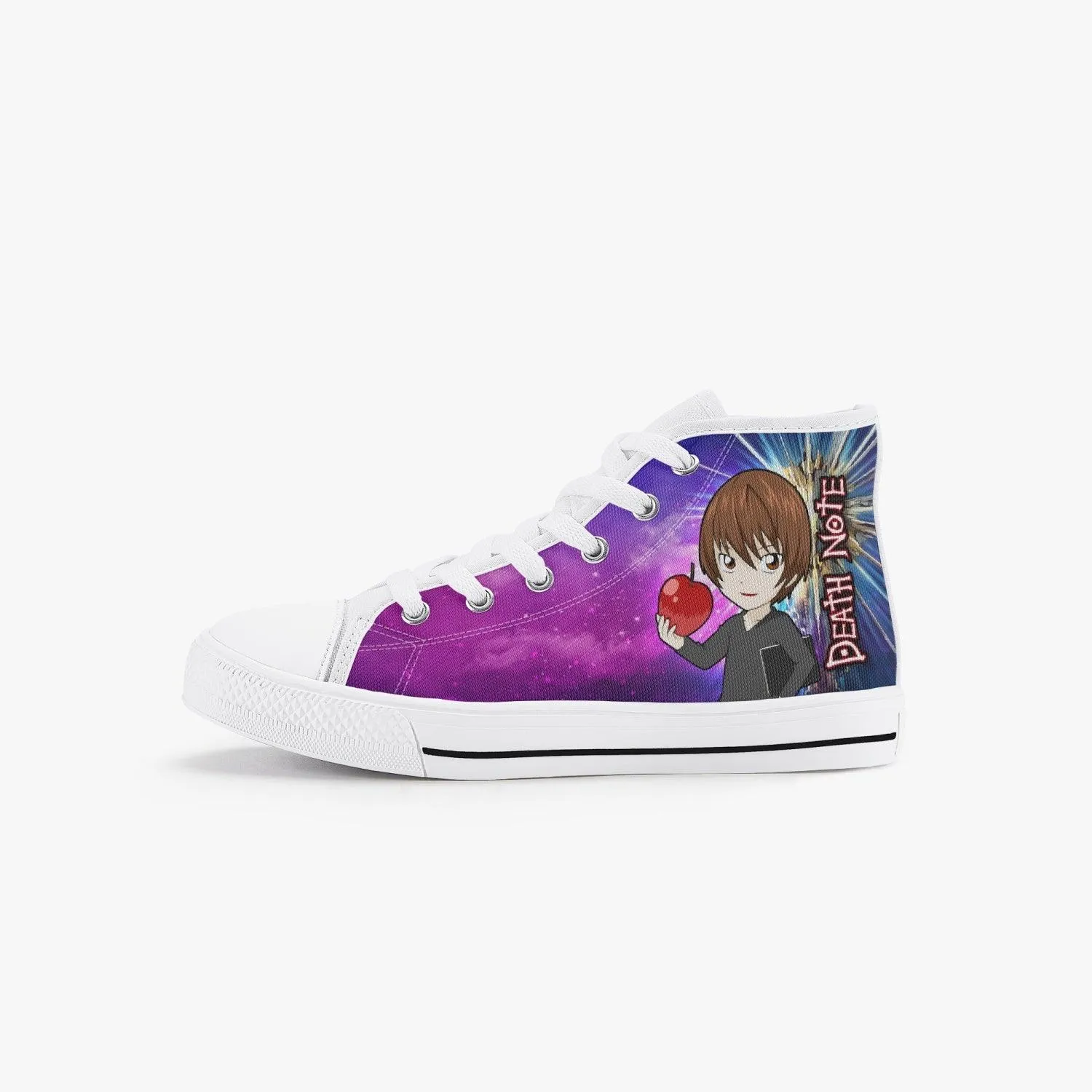 Death Note Purple Kids A-Star High Anime Shoes