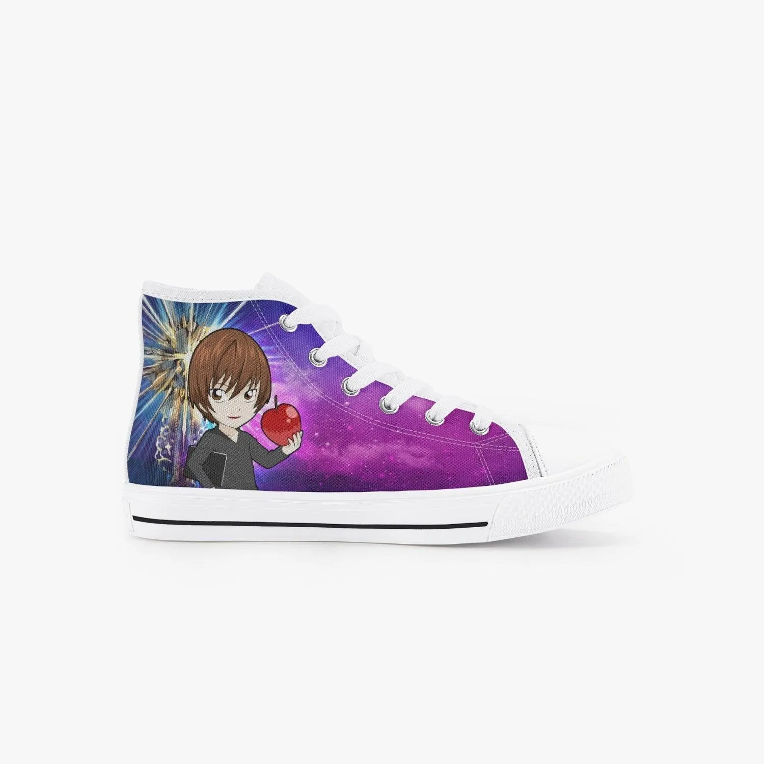 Death Note Purple Kids A-Star High Anime Shoes