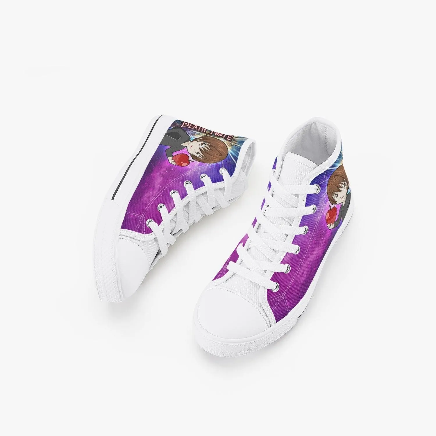 Death Note Purple Kids A-Star High Anime Shoes