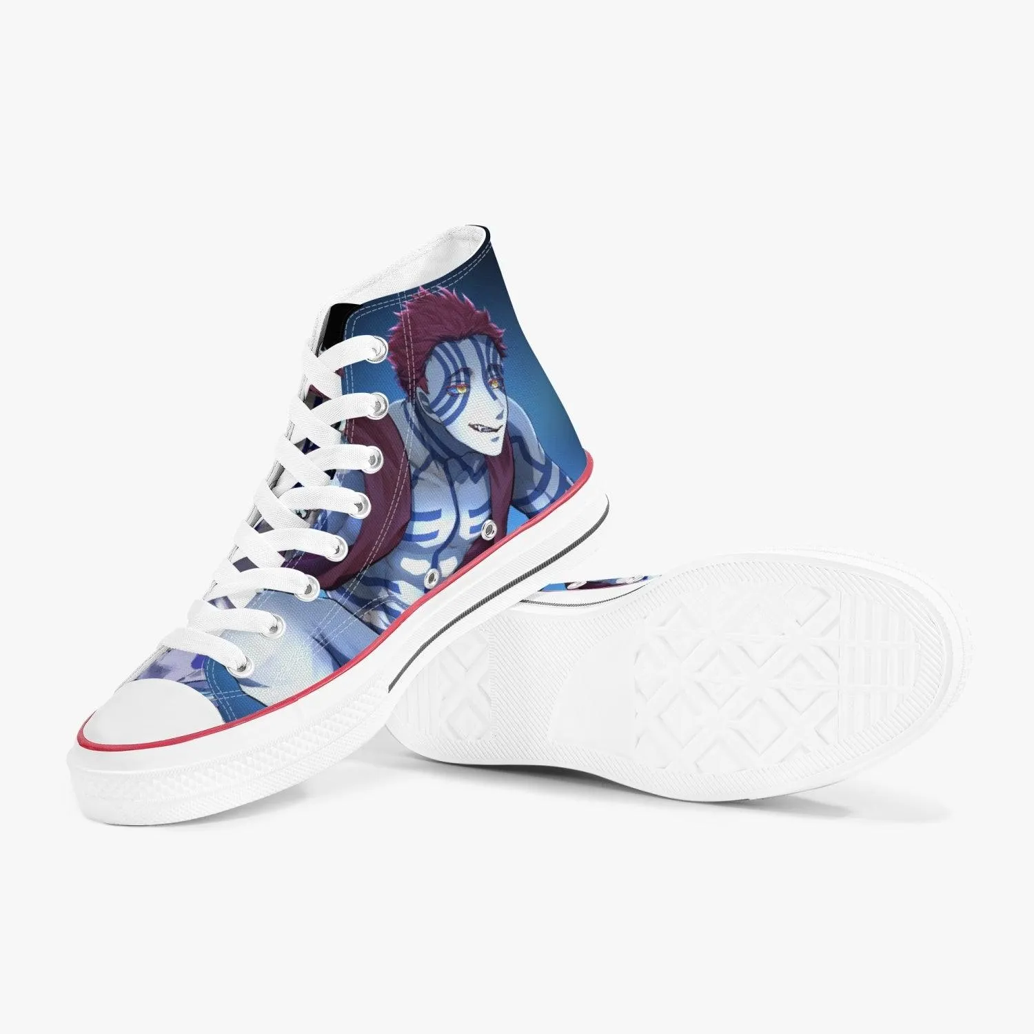 Demon Slayer Akaza A-Star High White Anime Shoes