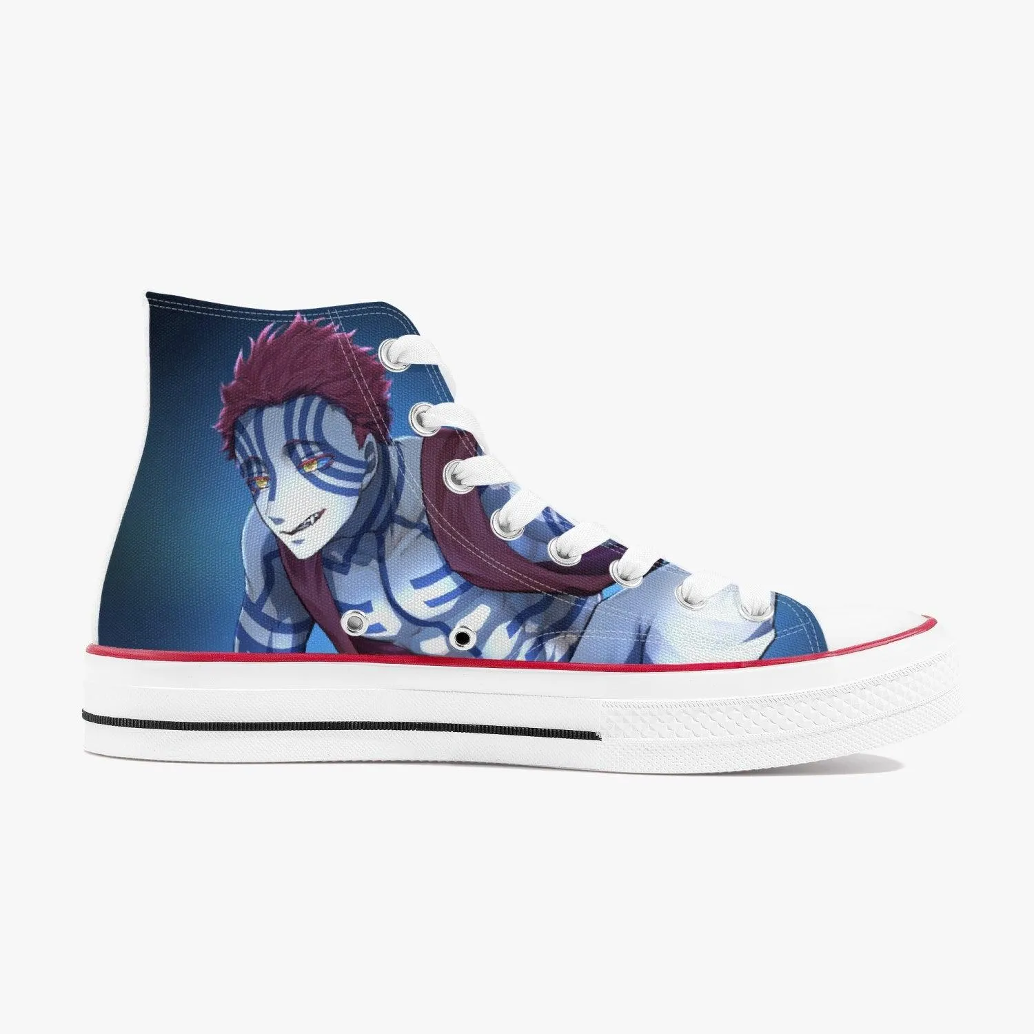 Demon Slayer Akaza A-Star High White Anime Shoes