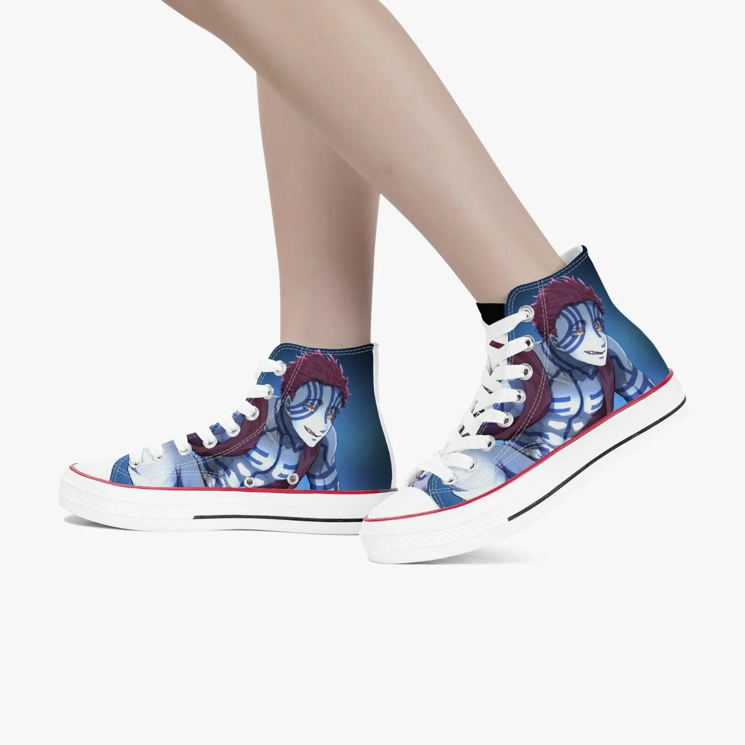 Demon Slayer Akaza A-Star High White Anime Shoes