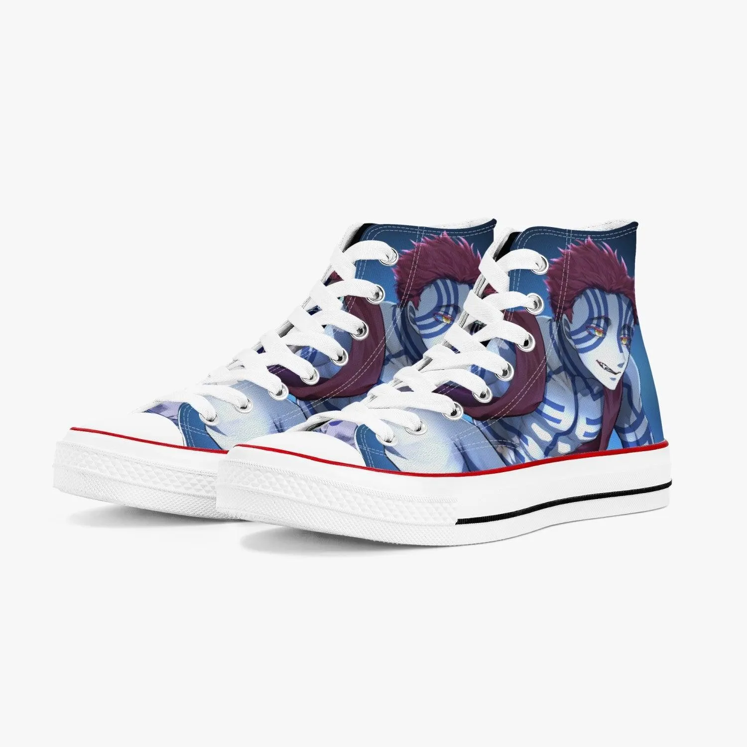 Demon Slayer Akaza A-Star High White Anime Shoes