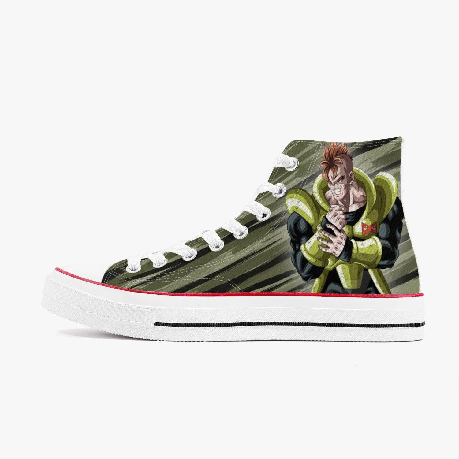 Dragon Ball Z Android 16 A-Star High White Anime Shoes