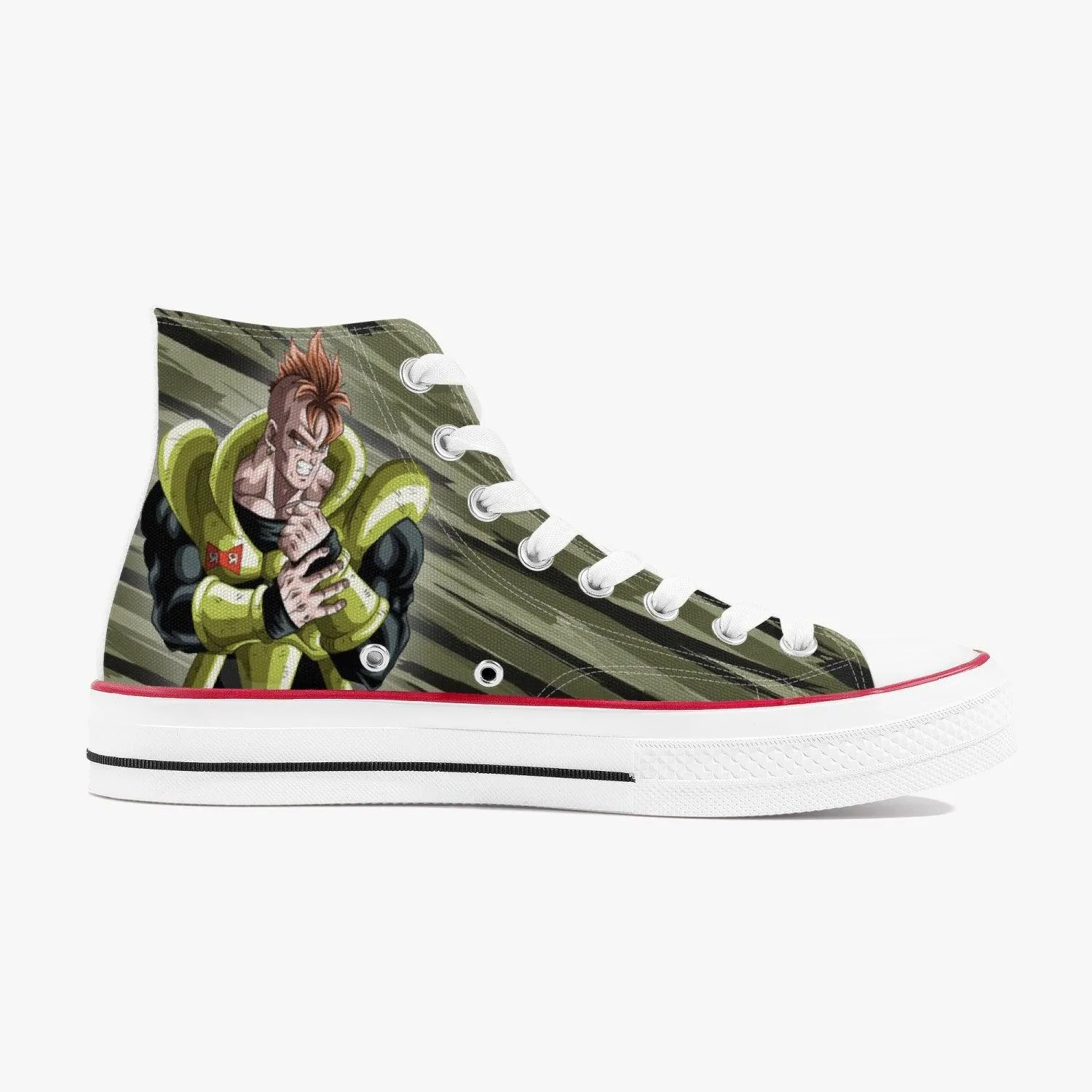 Dragon Ball Z Android 16 A-Star High White Anime Shoes