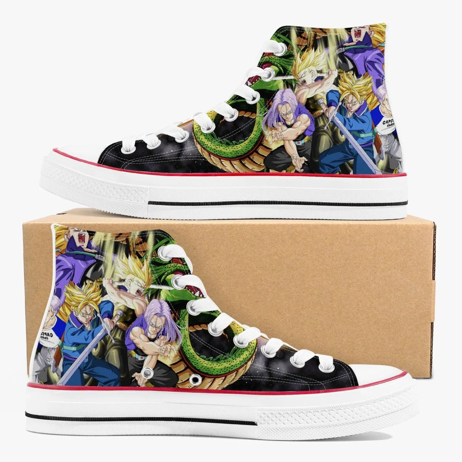 Dragonball Z Trunks A-Star High White Anime Shoes