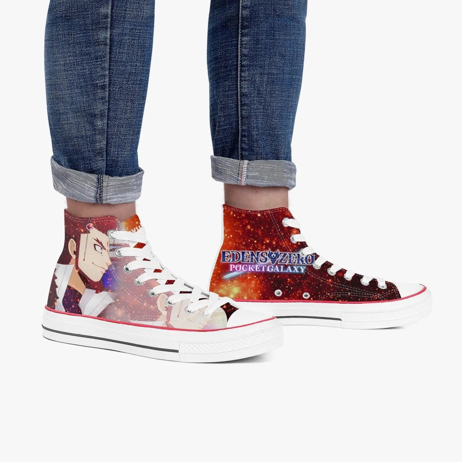 Edens Zero Drakken A-Star High White Anime Shoes