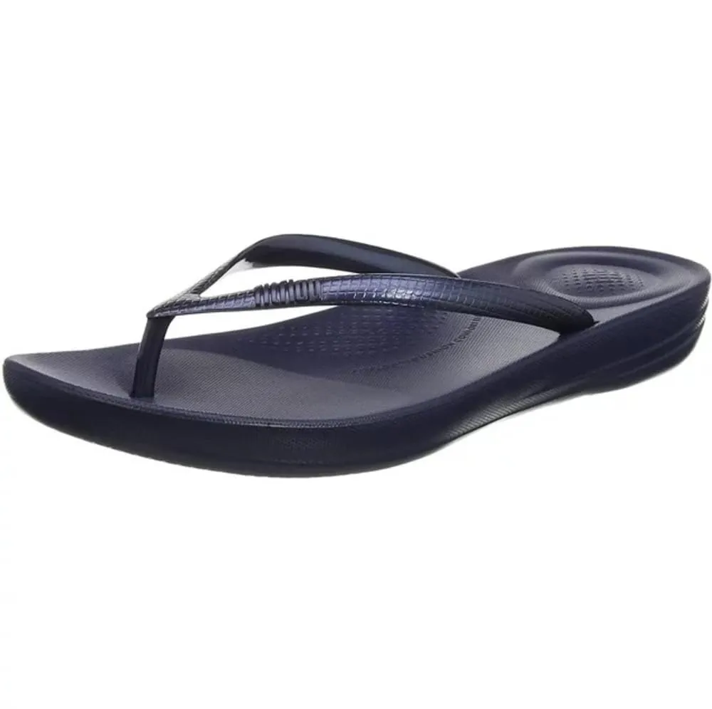 FitFlop E54399-020 IQUSHION ERGONOMIC FLIP-FLOPS Midnight Navy