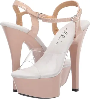 Idol-601 Clear Strap 6" Heel Sandals