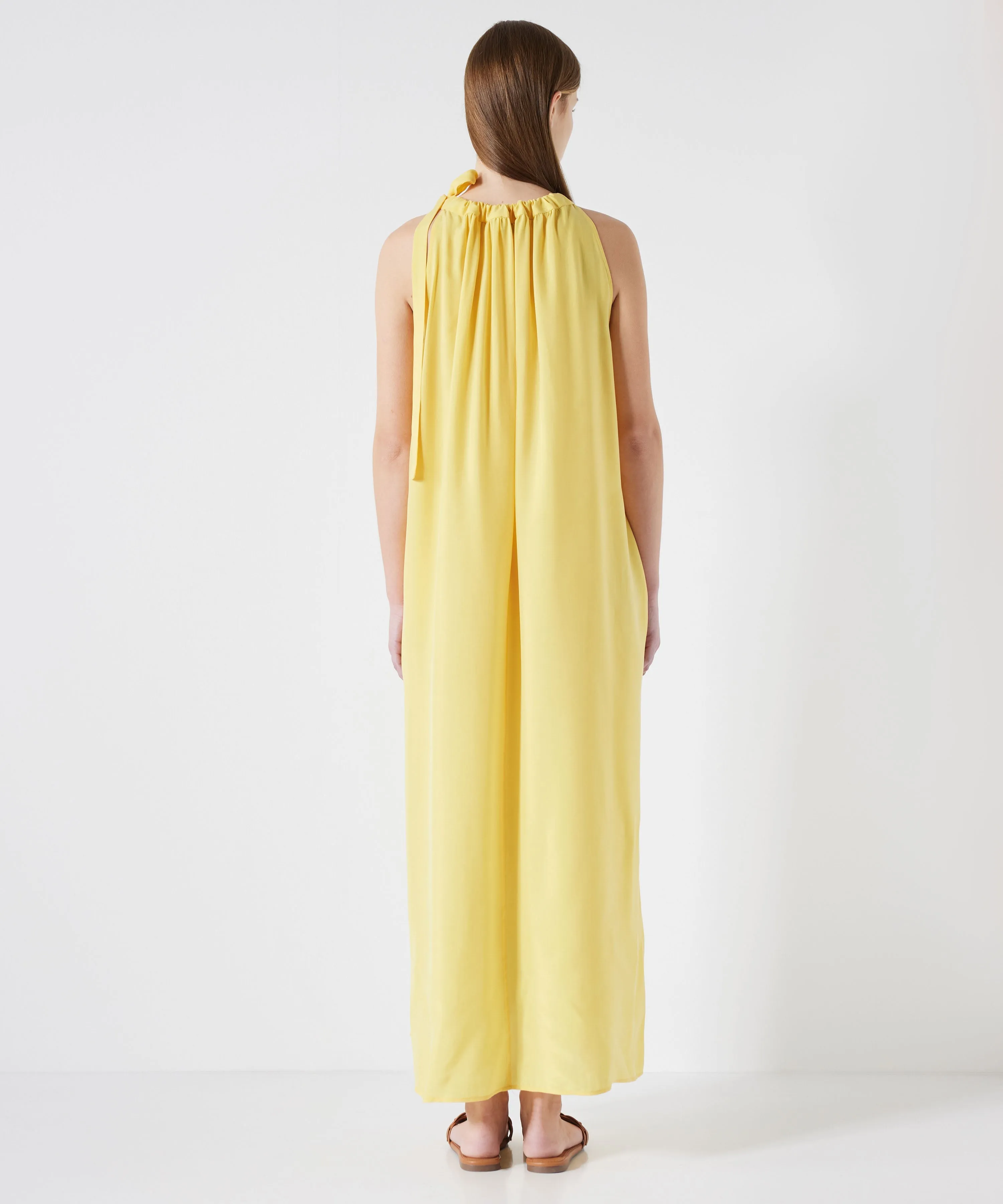 Ipekyol Comfortable Cut Cupro Dress Yellow