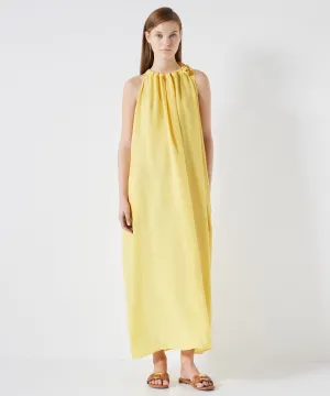 Ipekyol Comfortable Cut Cupro Dress Yellow