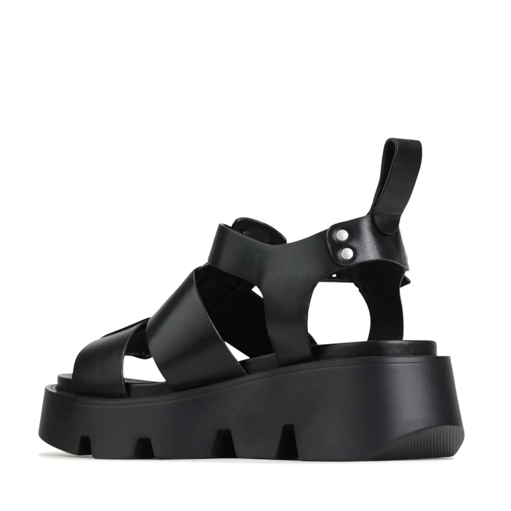 Kailan Platform Sandal in Black