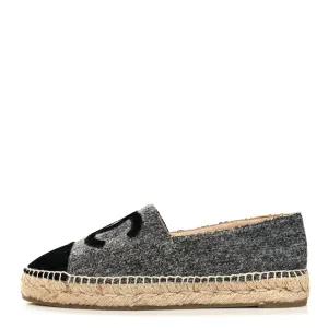 <b> CHANEL</b> <br>CC Espadrilles Tweed Velvet  38