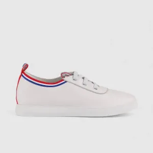 Morbido Ladies Leather Statement Sneakers White 1719-41