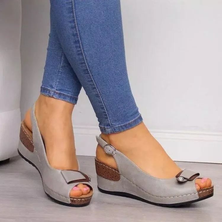 New Women's Sandals Wedge Heel Plus Size Women's Shoes | Brodtica.com