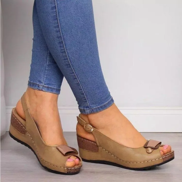 New Women's Sandals Wedge Heel Plus Size Women's Shoes | Brodtica.com