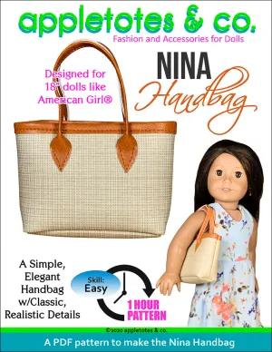 Nina Handbag Sewing Pattern for 18 Inch Dolls