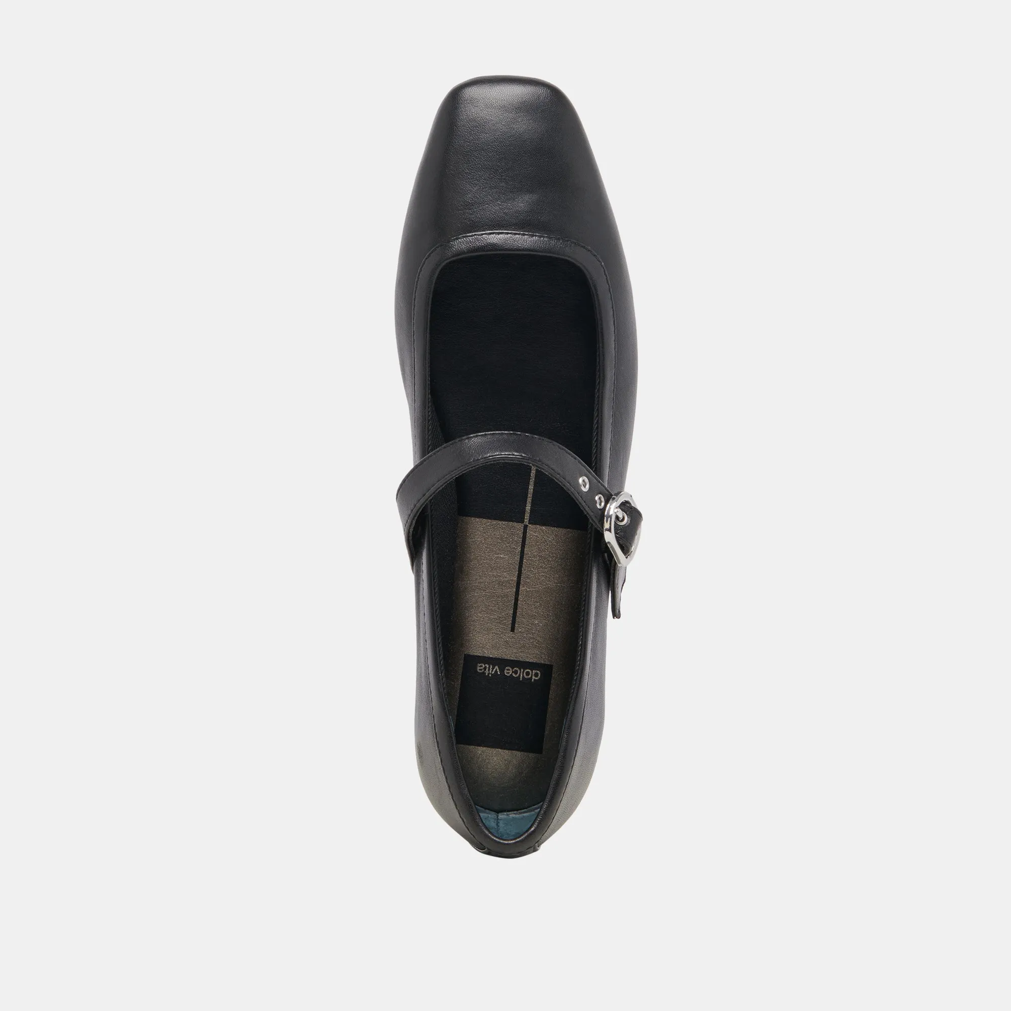 RODNI BALLET FLATS BLACK LEATHER