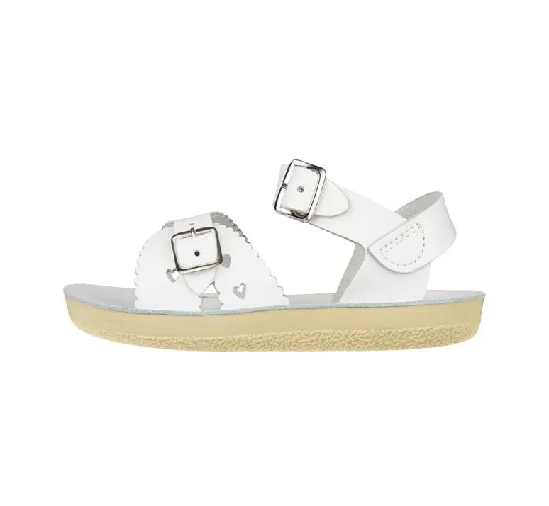 Salt-Water Sandals: Sweetheart White Kids Sandals