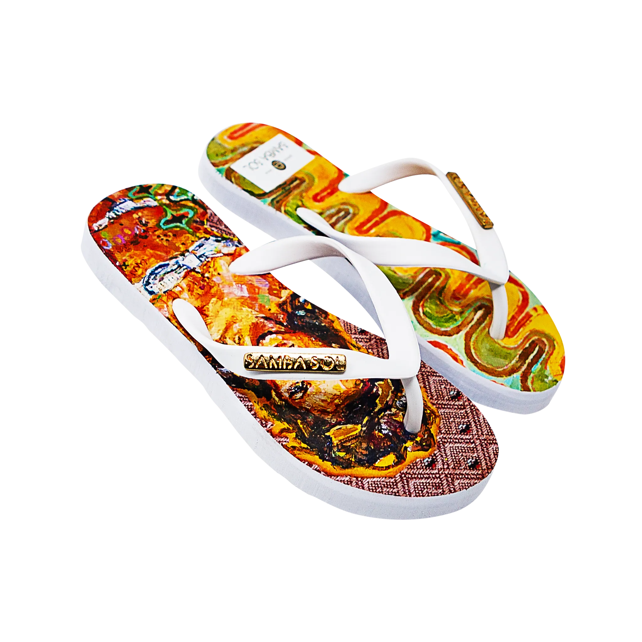 Samba Sol Kid's YoungArts Collection Flip Flops - Caley Buck