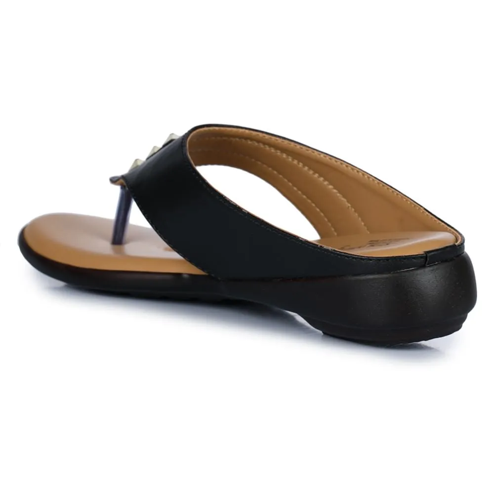 Senorita Casual (Black) Slipper For Women LAF-905 By Liberty