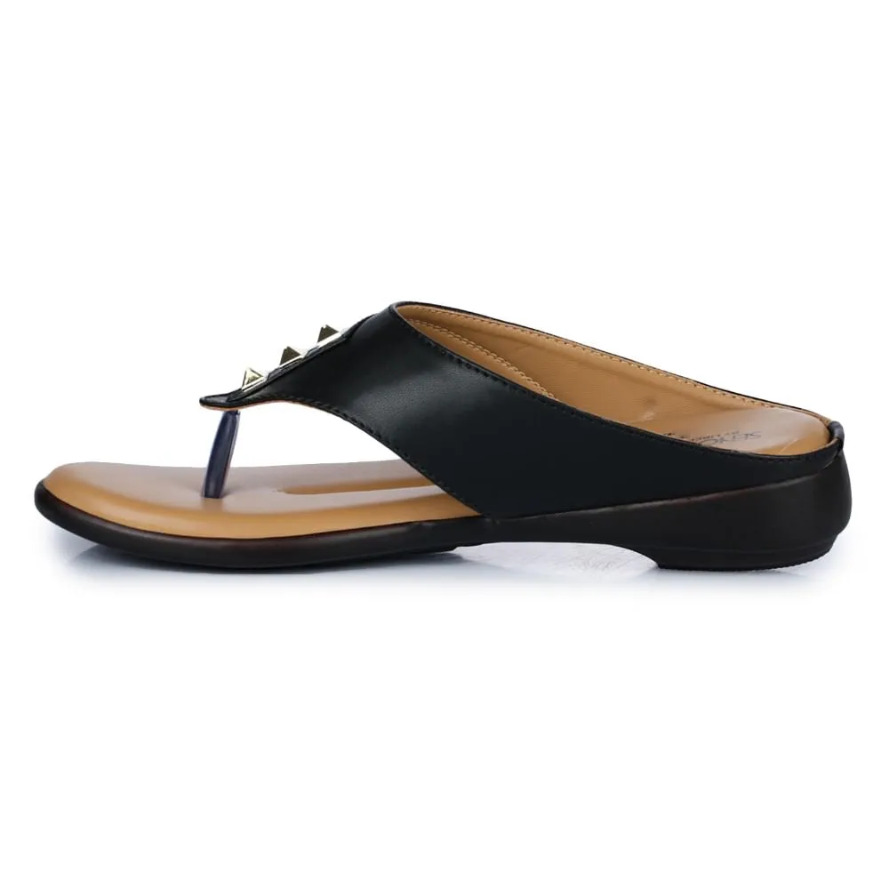 Senorita Casual (Black) Slipper For Women LAF-905 By Liberty