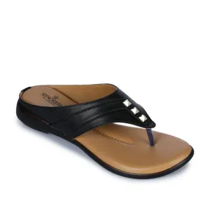 Senorita Casual (Black) Slipper For Women LAF-905 By Liberty