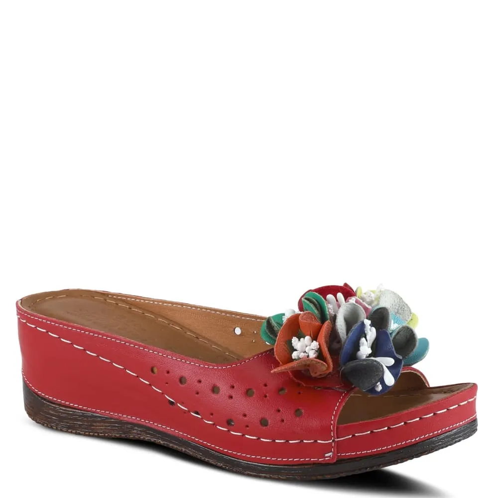 Spring Step Shoes Flowerchild Leather Slide Sandal