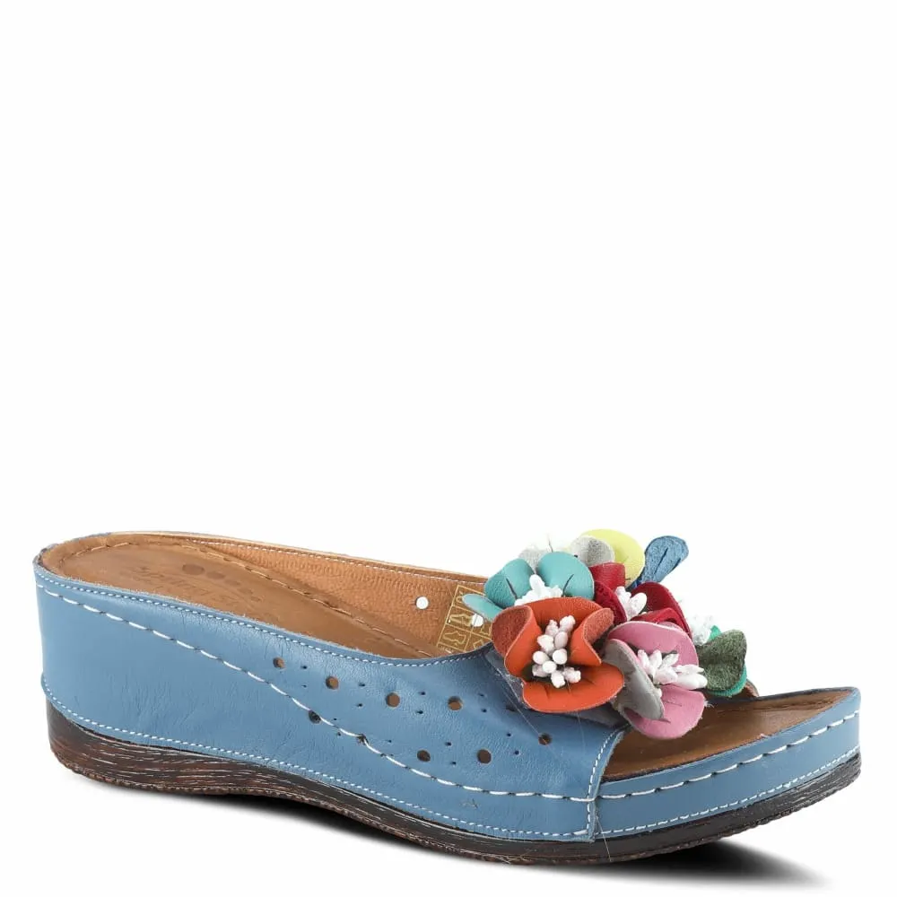 Spring Step Shoes Flowerchild Leather Slide Sandal