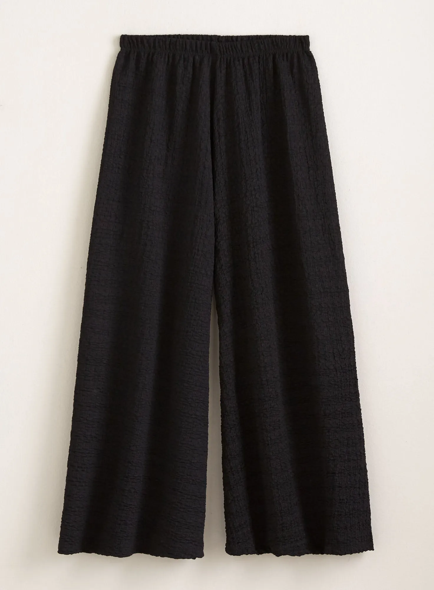 Tailored Texture Palazzo Crop Pants