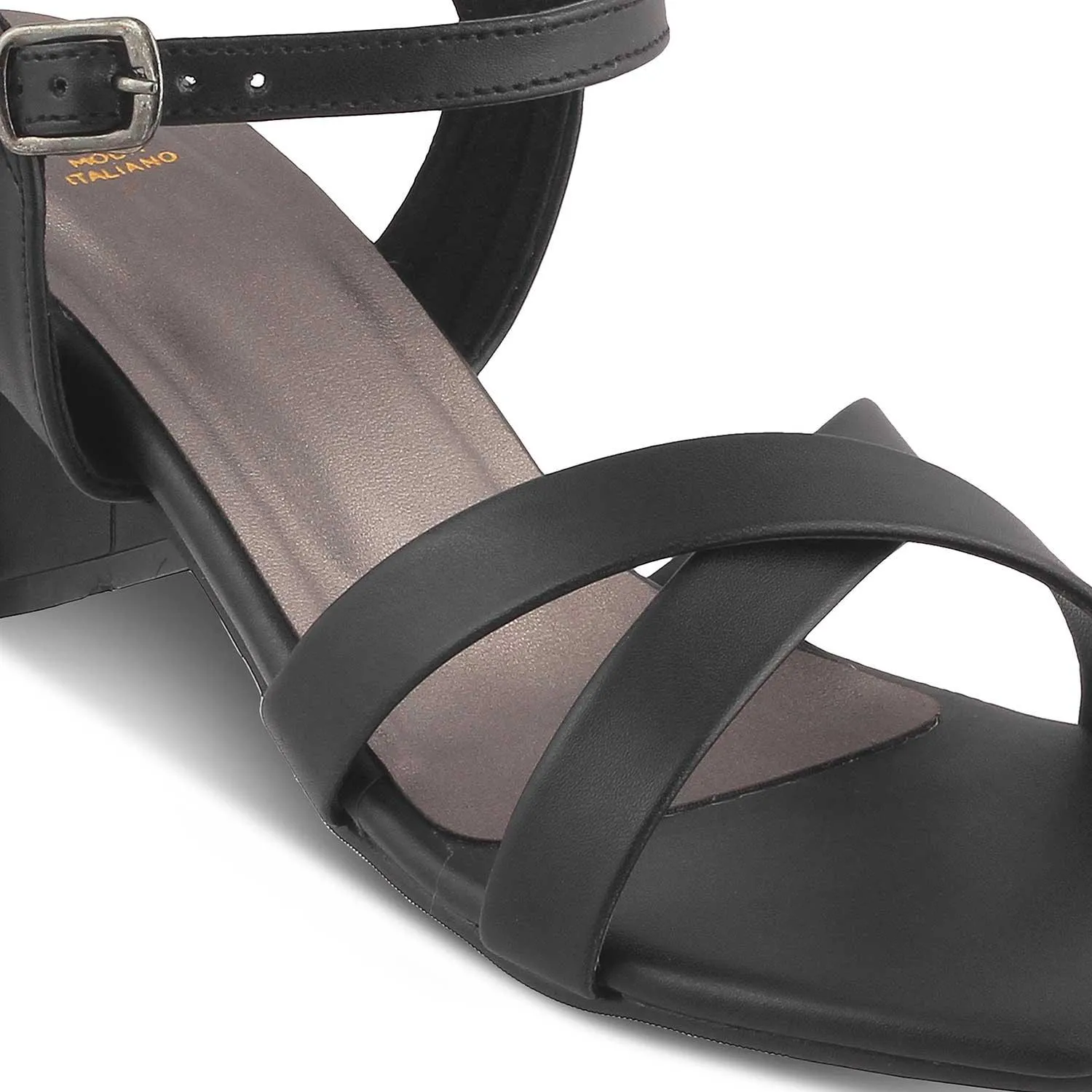 The Roche Black Women's Dress Block Heel Sandals Tresmode